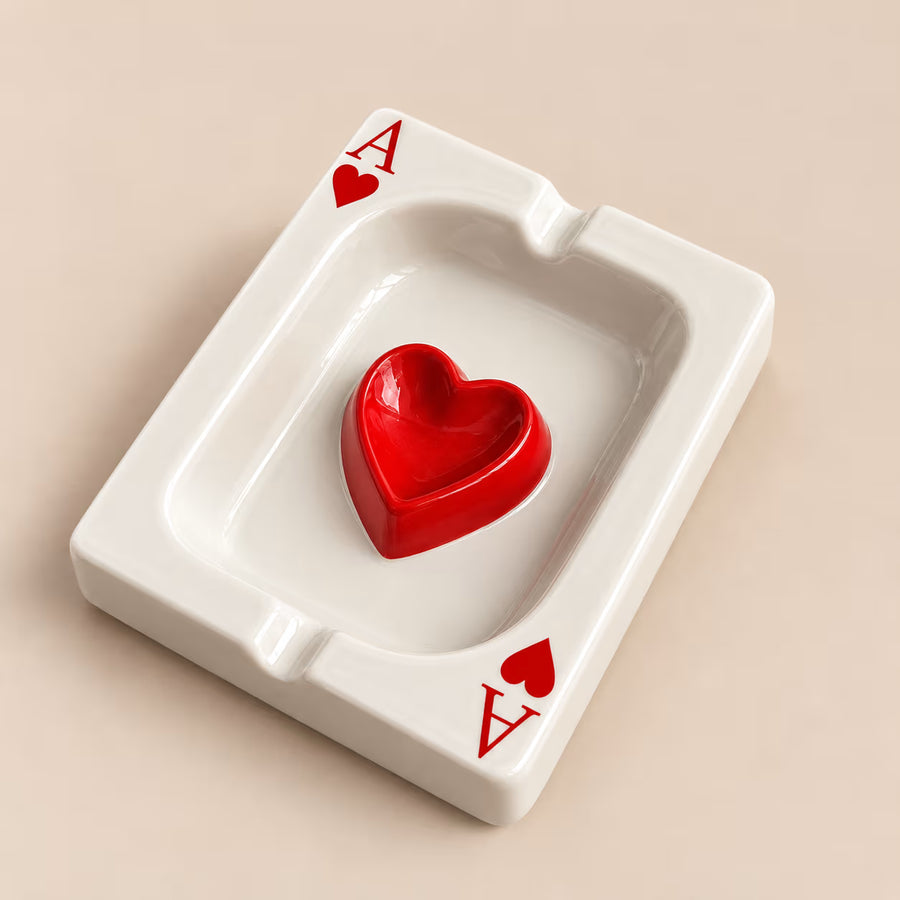 Ace of Hearts & Spades Ashtray