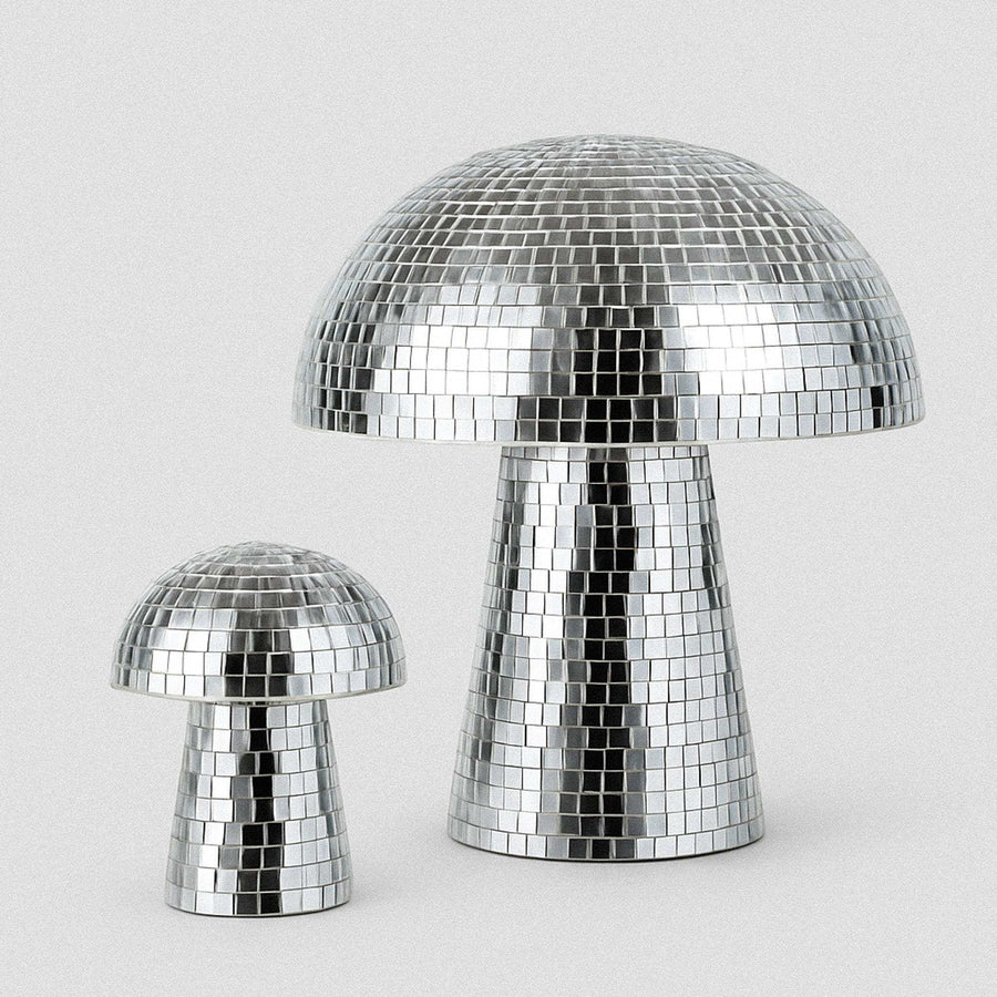 Mirrored Disco Mushroom decor in three sizes