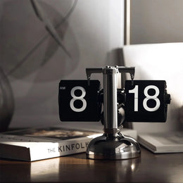 Close-up of the Vintage Auto Flip Clock number display