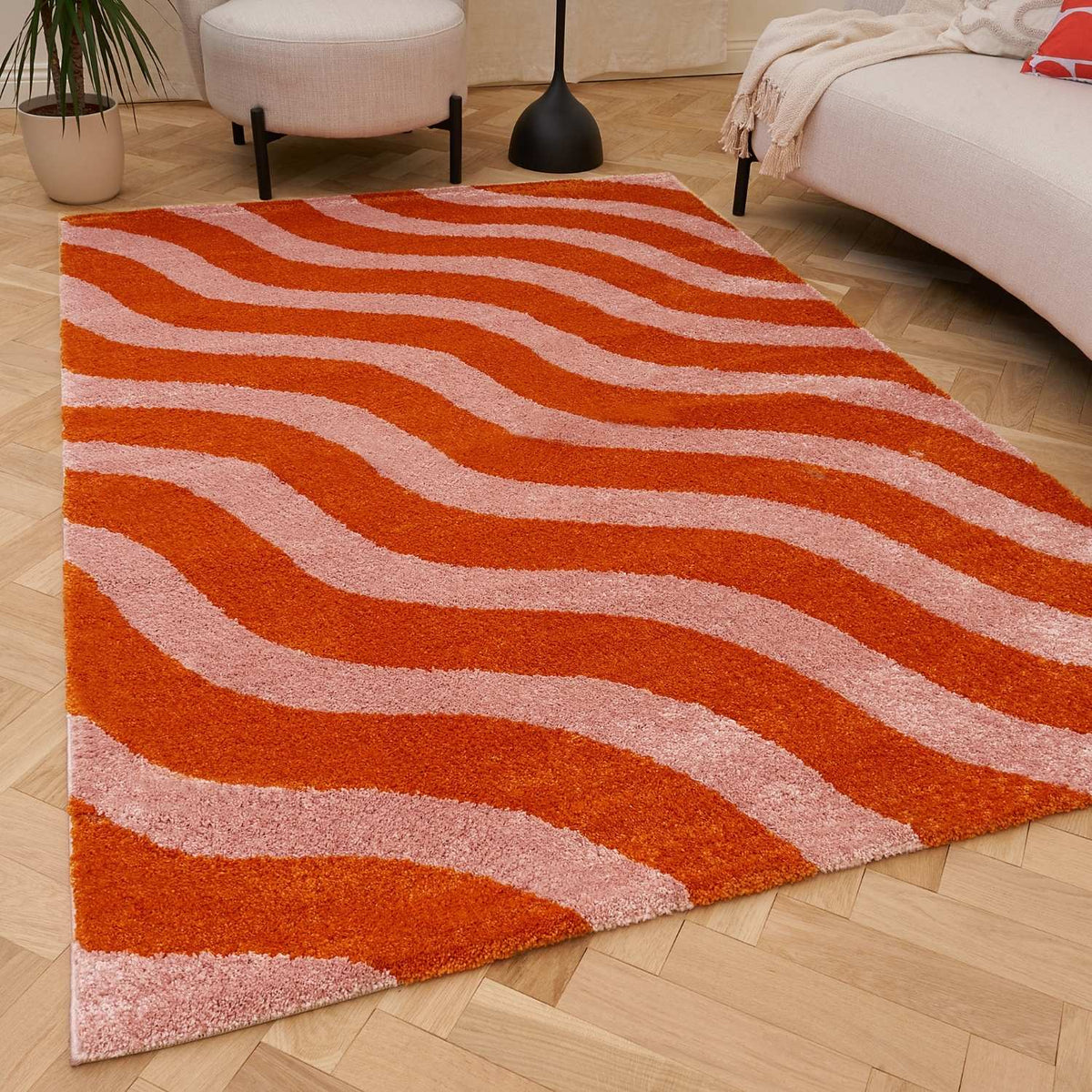 Sunset Ripple Rug — front product view
