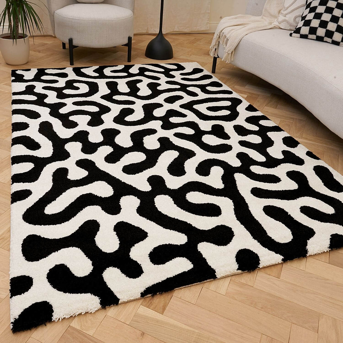 Ink Scribble Rug — front product view