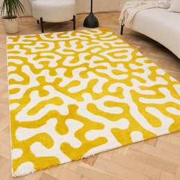 Lemon Scribble Rug — front product view
