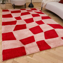 Cherry Check Rug — front product view