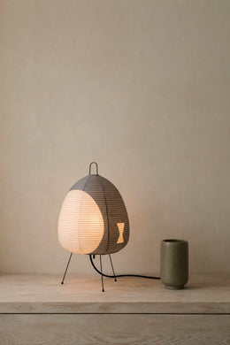 Kiri Ash Wabi-sabi table lamp with included E27 LED bulb