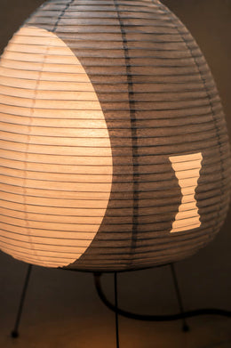 Kiri Ash hand-knitted rice paper lamp for living room or study