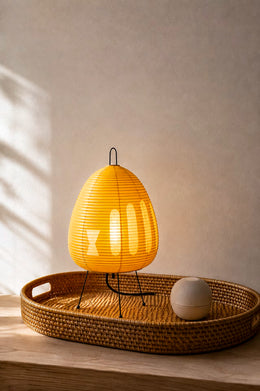Kiri Yuzu hand-knitted rice paper lamp for living room or study