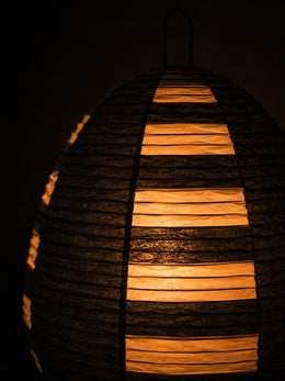 Kiri Sumi hand-knitted rice paper lamp for living room or study