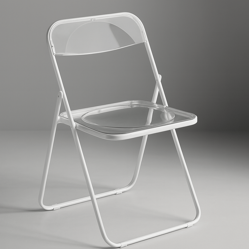 Minimal Acrylic Folding Chairs