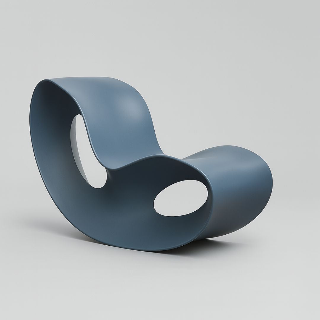 FJARA Flow recliner lounger chair in blue – product view 2
