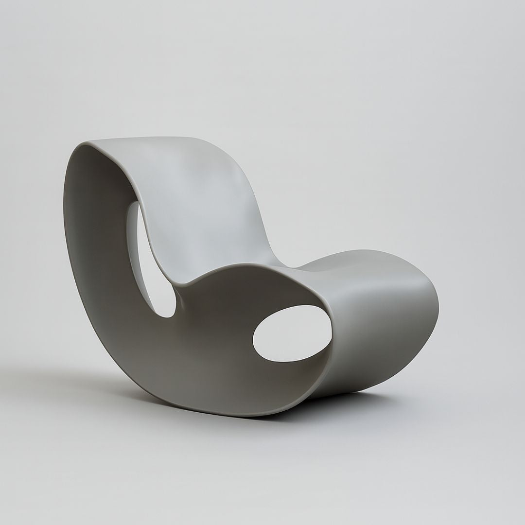 FJARA Flow recliner lounger chair in grey – product view 3