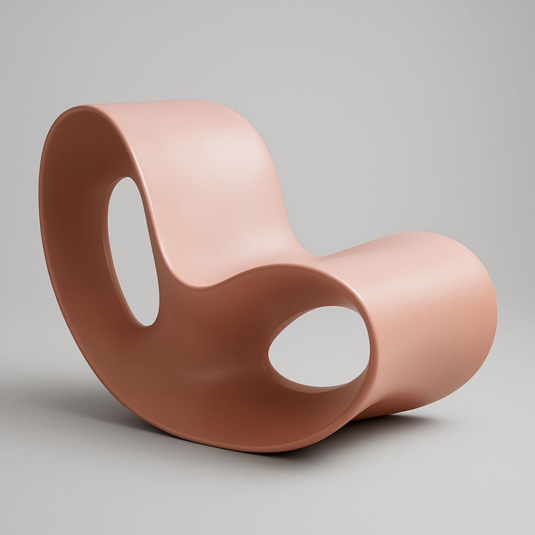 FJARA Flow recliner lounger chair in pink – product view 5