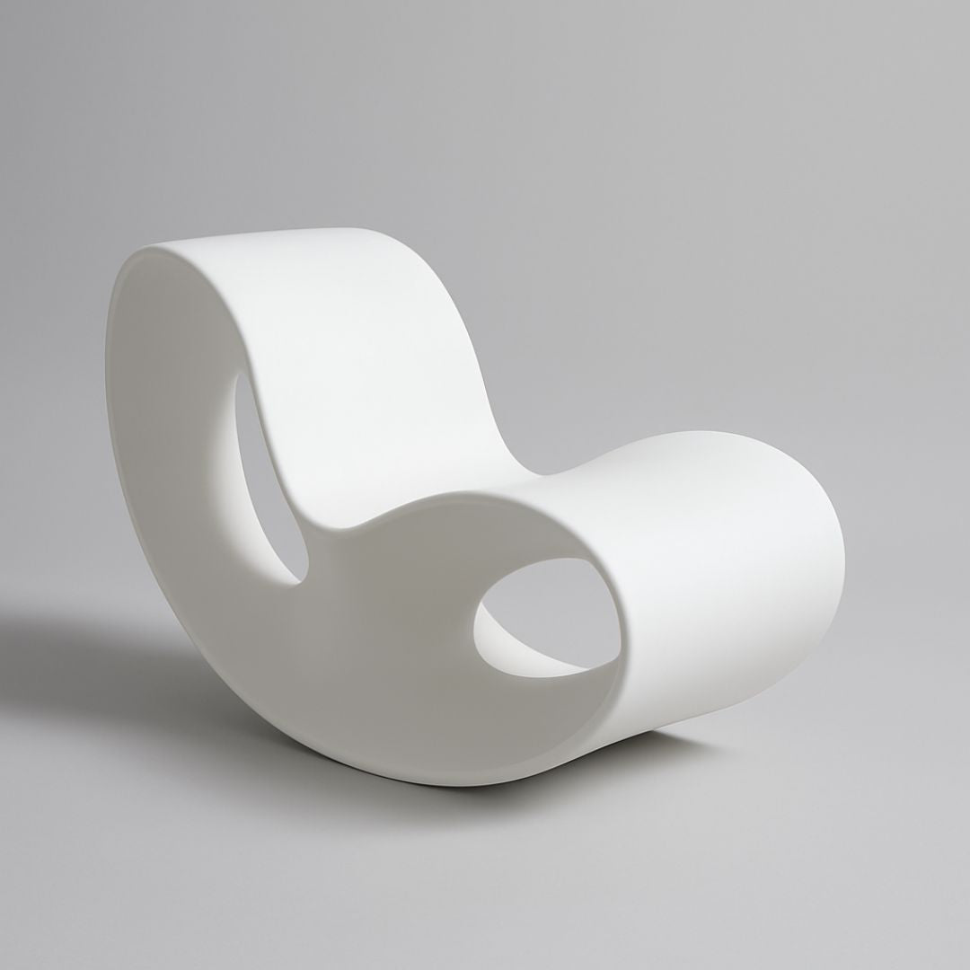 FJARA Flow recliner lounger chair in white – product view 4