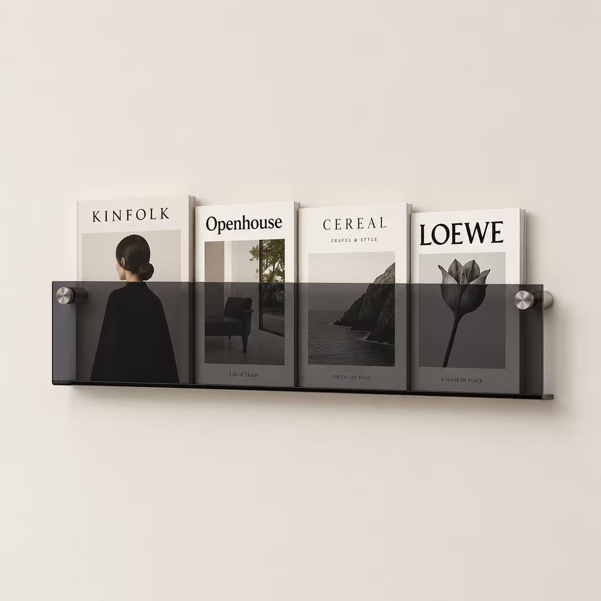 Floating Acrylic Magazine Holder