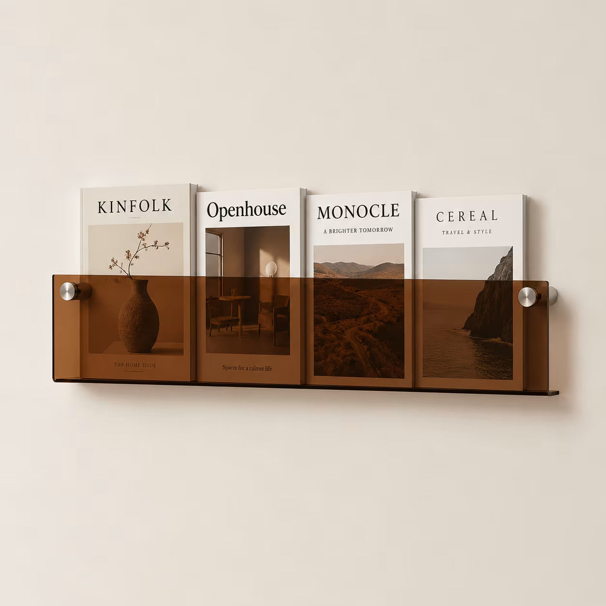 Floating Acrylic Magazine Holder