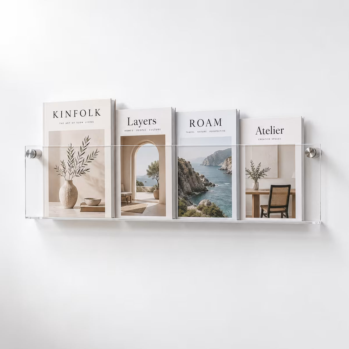 Floating Acrylic Magazine Holder