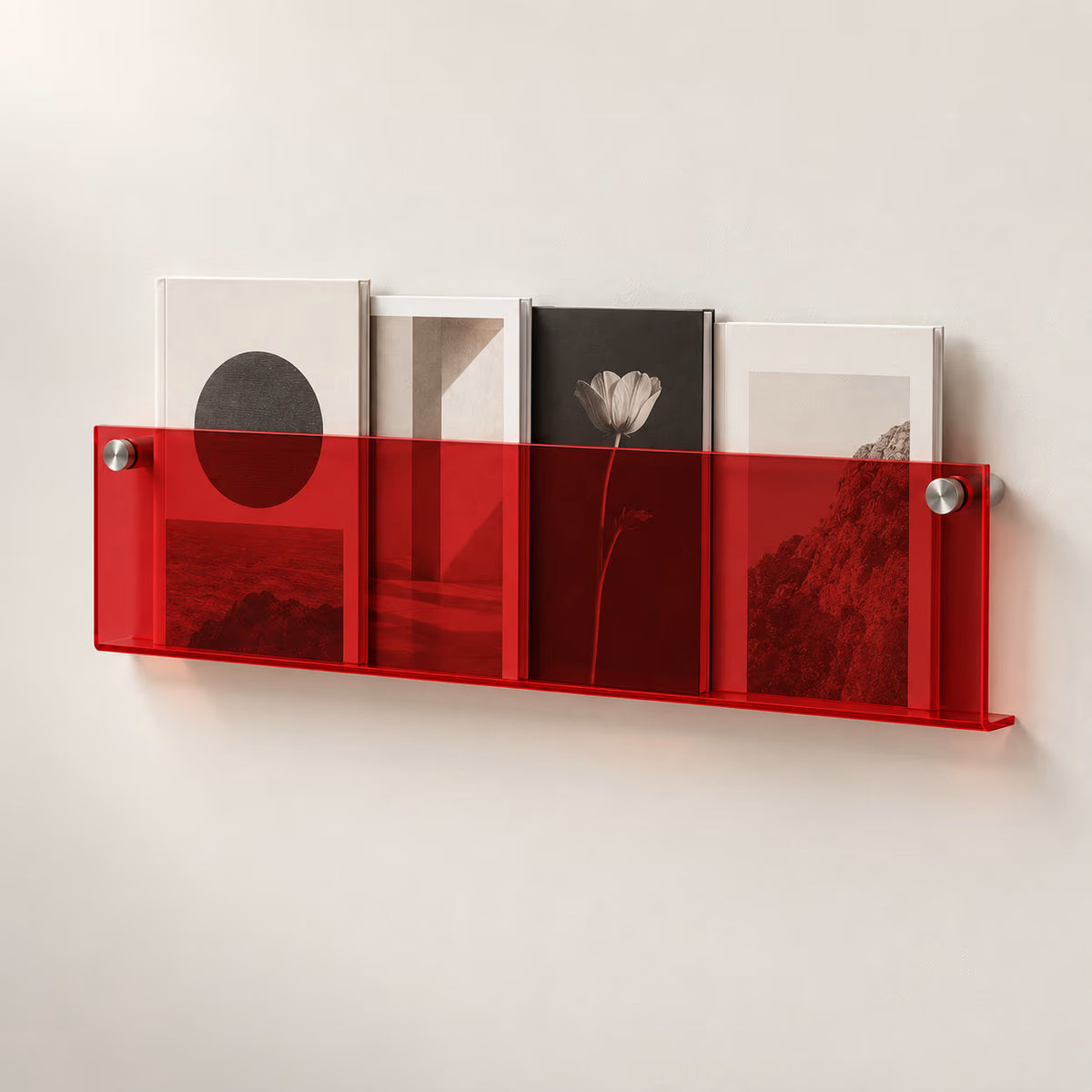 Floating Acrylic Magazine Holder