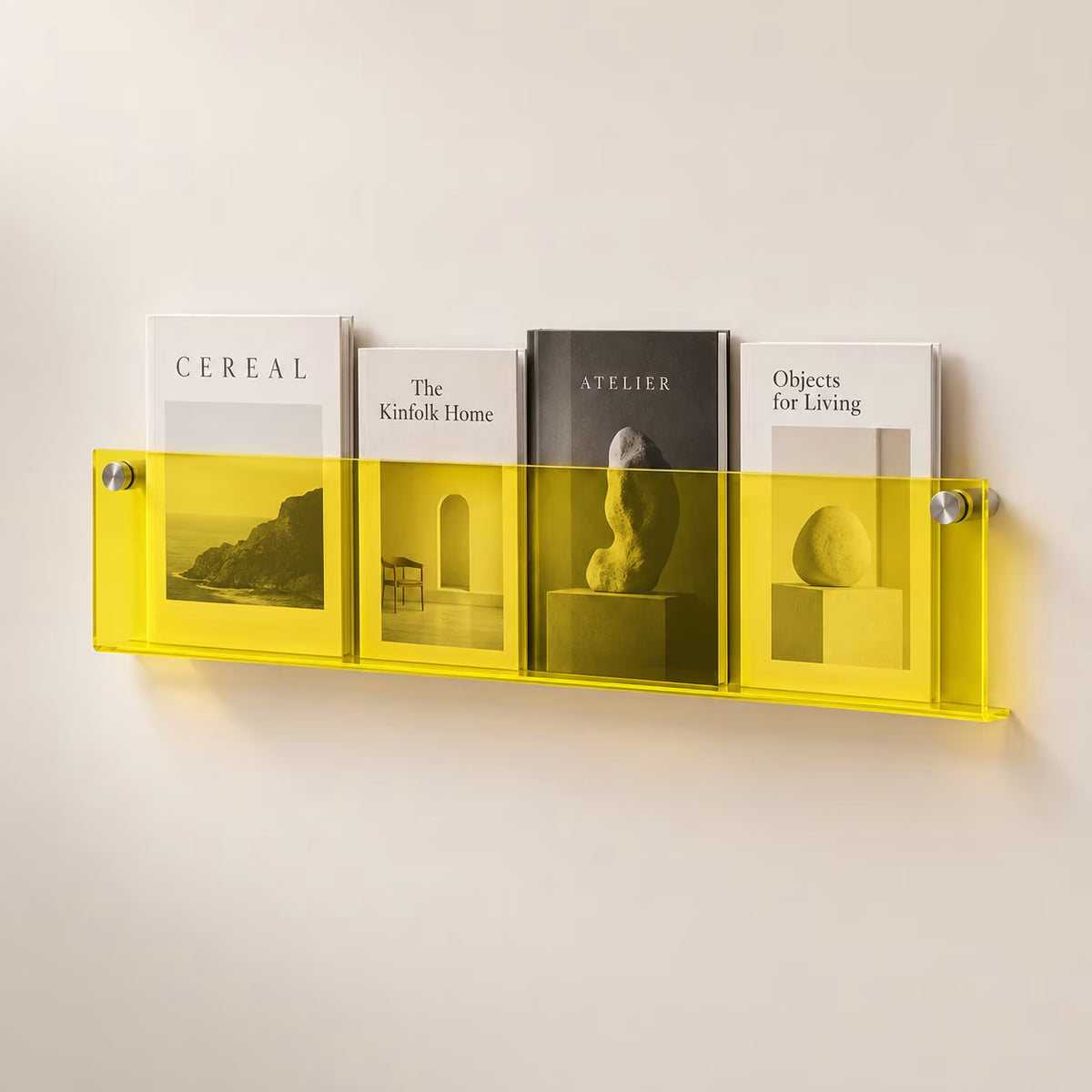Floating Acrylic Magazine Holder