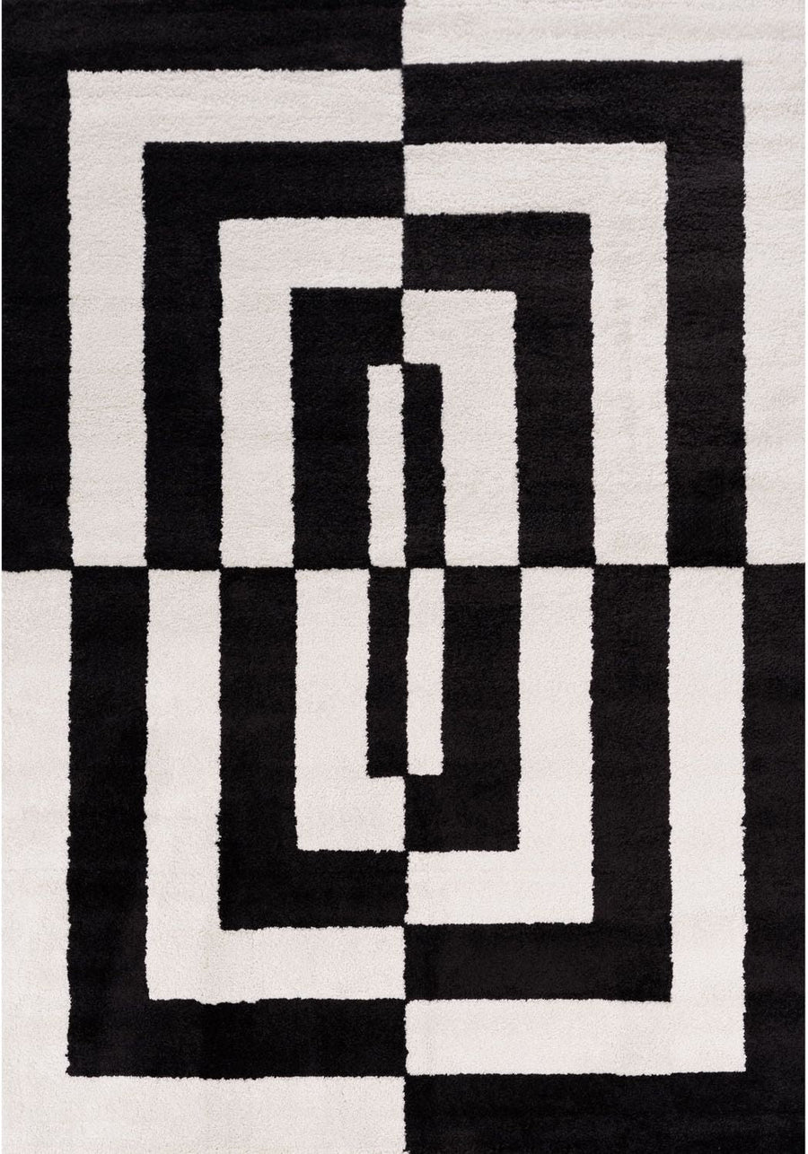 Mono Maze Rug — full product view