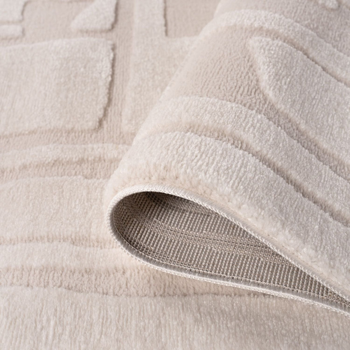 Chalk Form Rug — folded construction detail