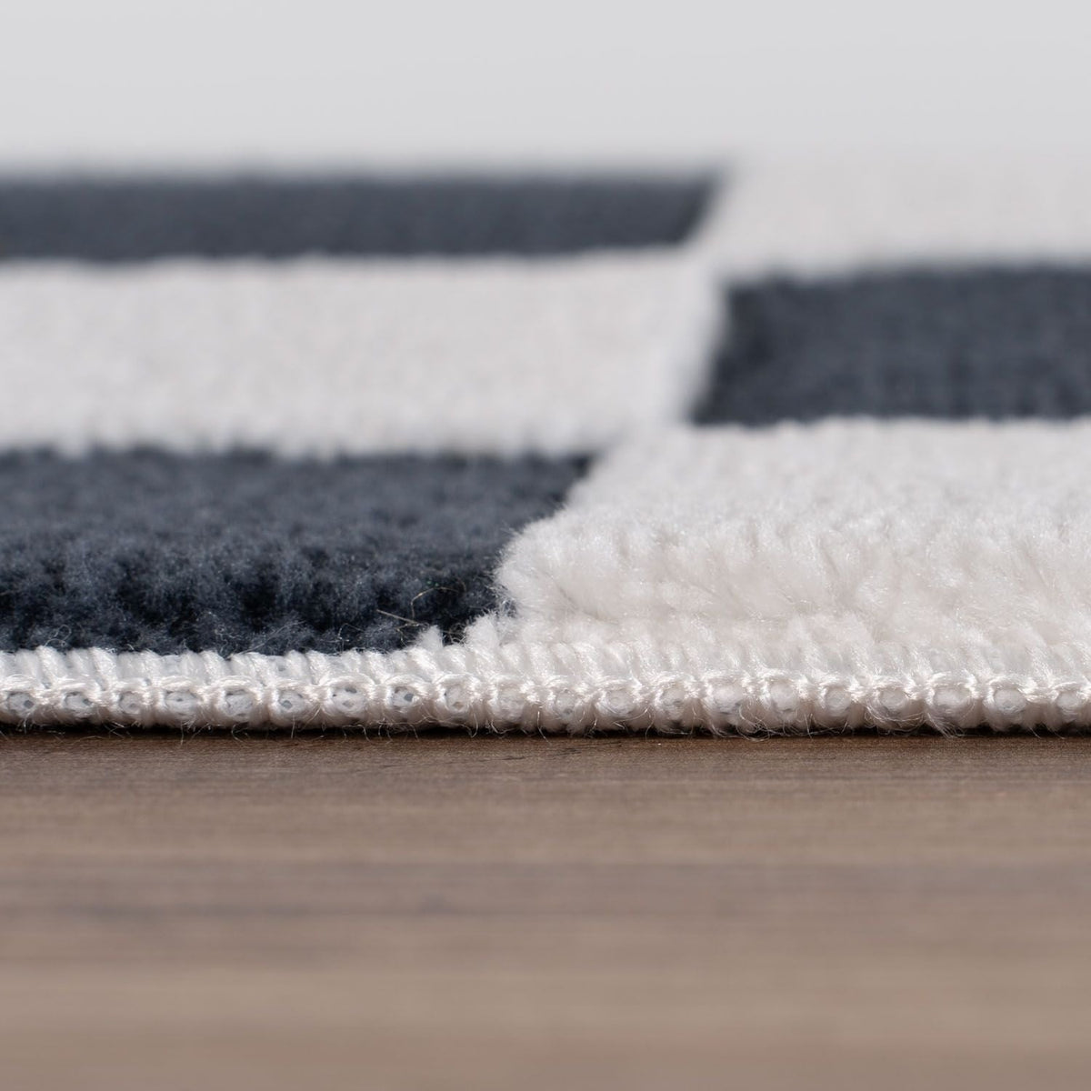 Cobalt Tile Rug — pile detail