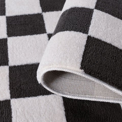 Smoke Tile Rug — folded construction detail