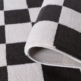 Smoke Tile Rug — folded construction detail