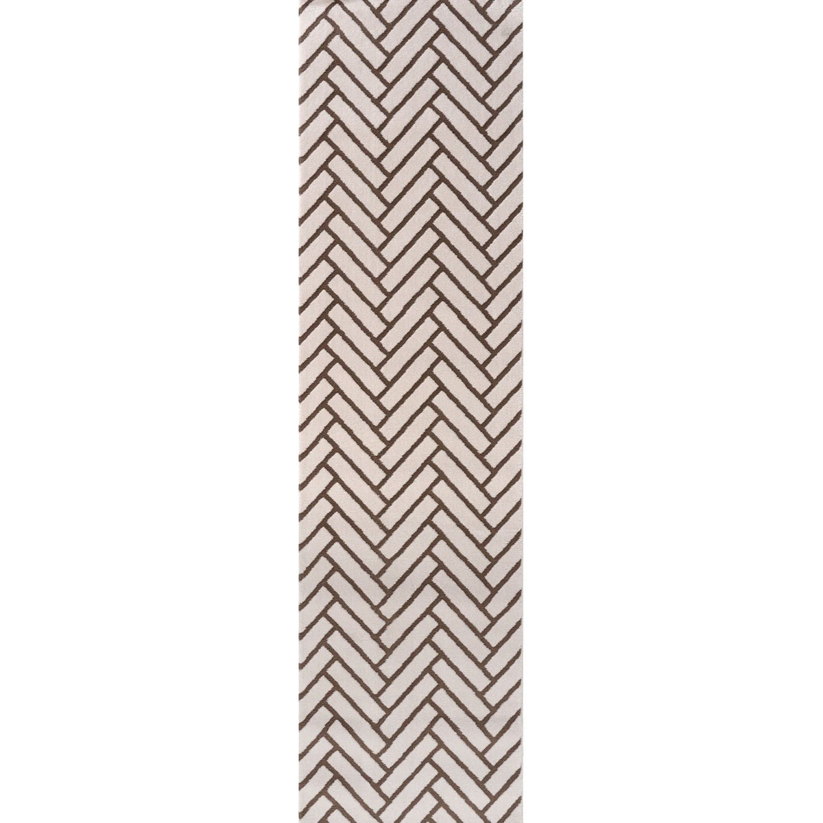 Cocoa Chevron Rug — runner view