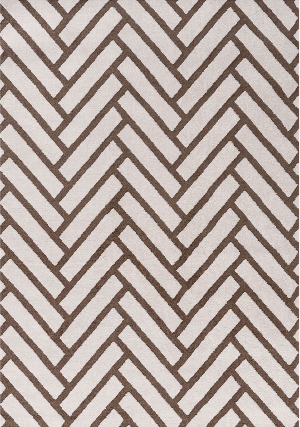 Cocoa Chevron Rug — full product view