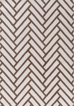Cocoa Chevron Rug — full product view