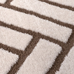 Cocoa Chevron Rug — surface detail