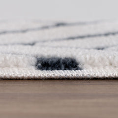 Cobalt Chevron Rug — pile detail