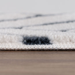 Cobalt Chevron Rug — pile detail