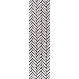 Cobalt Chevron Rug — runner view