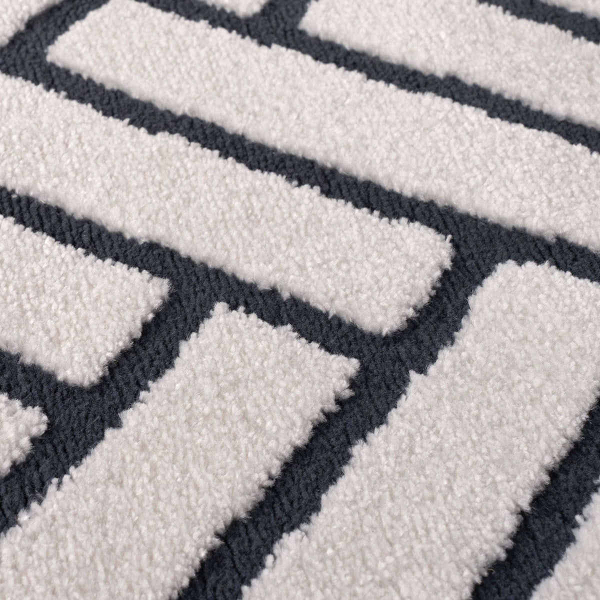 Cobalt Chevron Rug — surface detail