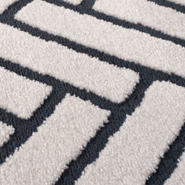 Cobalt Chevron Rug — surface detail