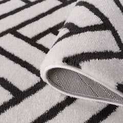 Slate Chevron Rug — folded construction detail