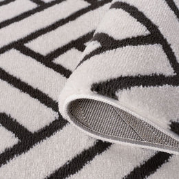 Slate Chevron Rug — folded construction detail