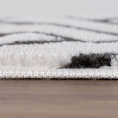 Slate Chevron Rug — pile detail