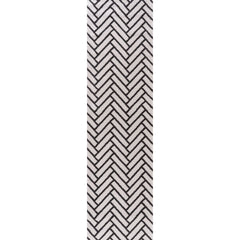 Slate Chevron Rug — runner view