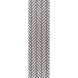 Slate Chevron Rug — runner view