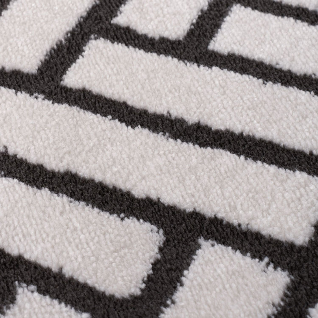 Slate Chevron Rug — surface detail