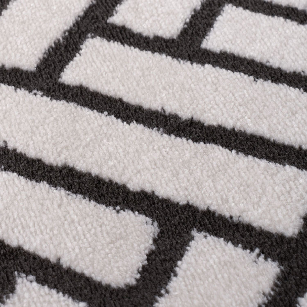 Slate Chevron Rug — surface detail