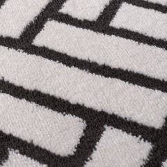 Slate Chevron Rug — surface detail