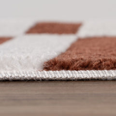 Clay Stripe Rug — pile detail