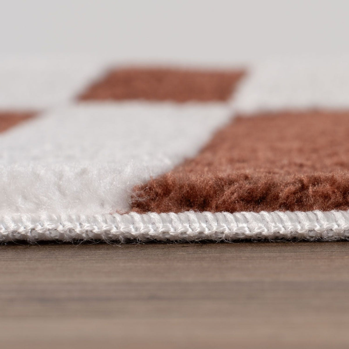 Clay Stripe Rug — pile detail