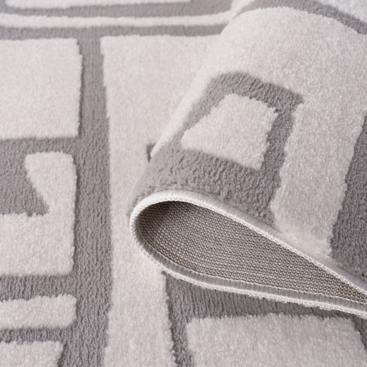 Silver Form Rug — folded construction detail
