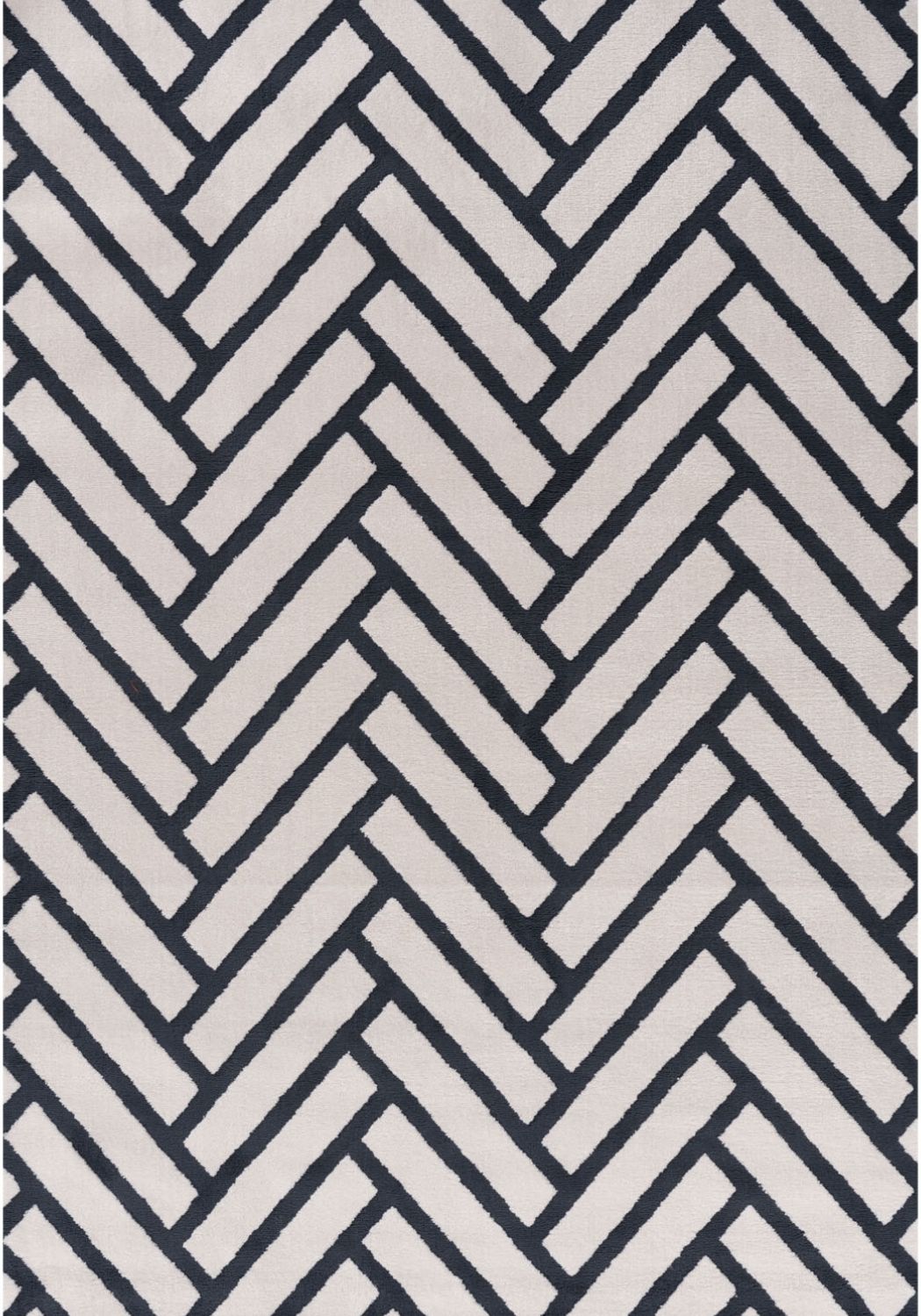 Cobalt Chevron Rug — full product view