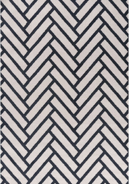 Cobalt Chevron Rug — full product view