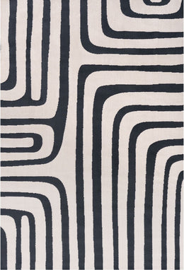 Cobalt Frame Rug — full product view