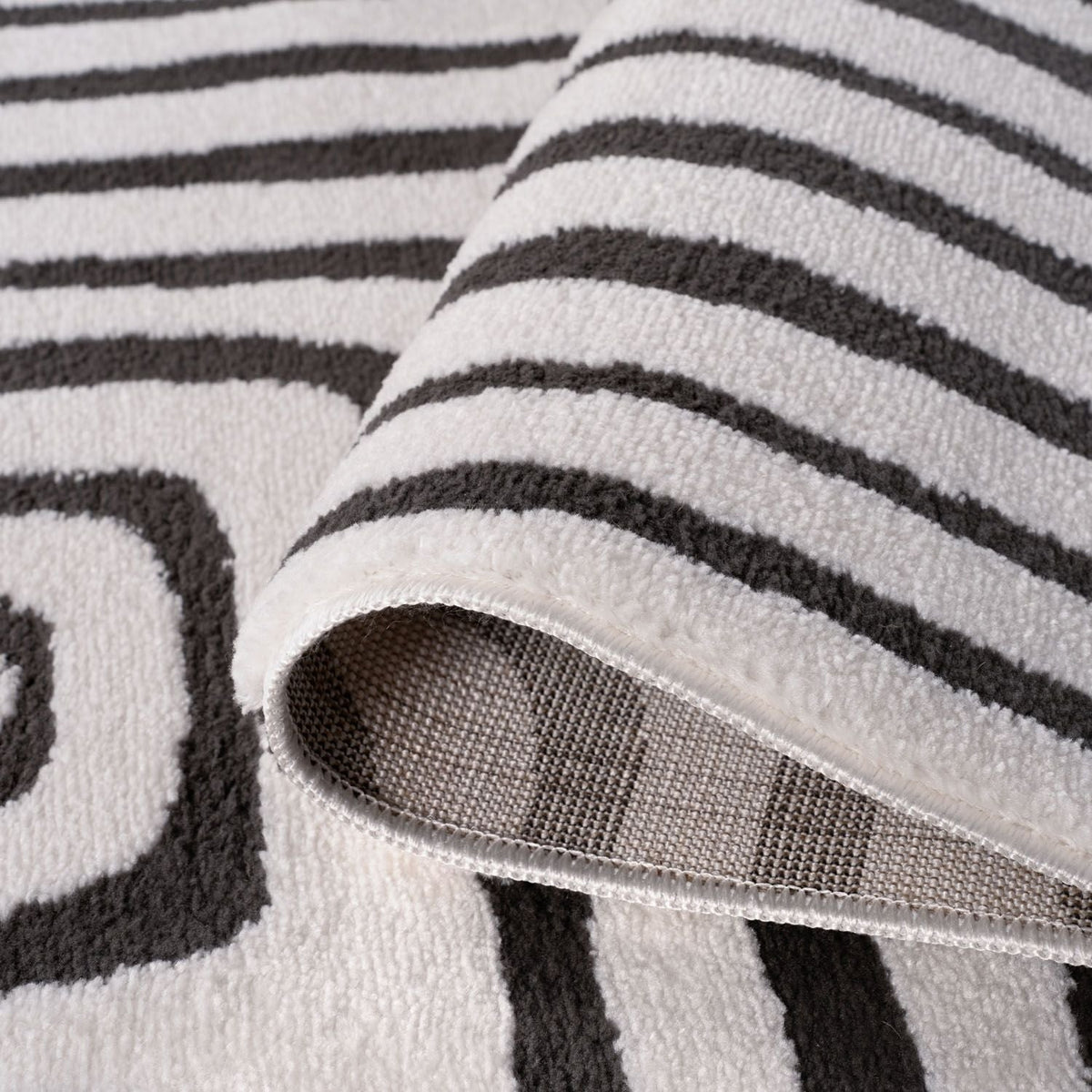 Slate Frame Rug — folded construction detail